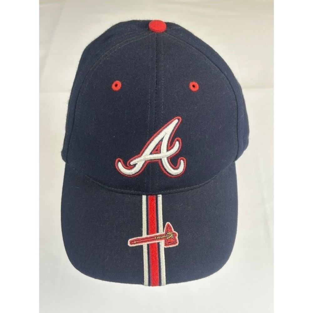 Atlanta Braves Twins Enterprise MLB Baseball Hat Navy Blue Adjustable Cap Mens